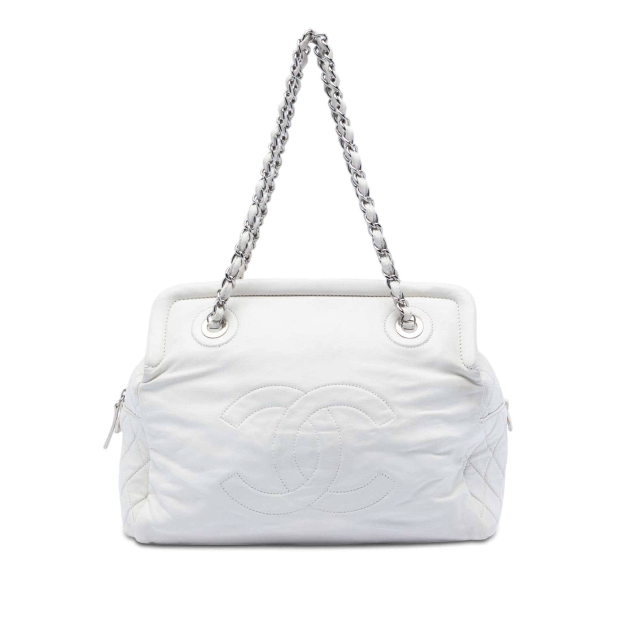 Chanel CC Lambskin Frame Tote