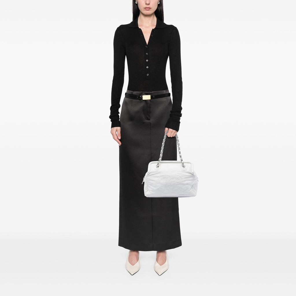 Chanel CC Lambskin Frame Tote