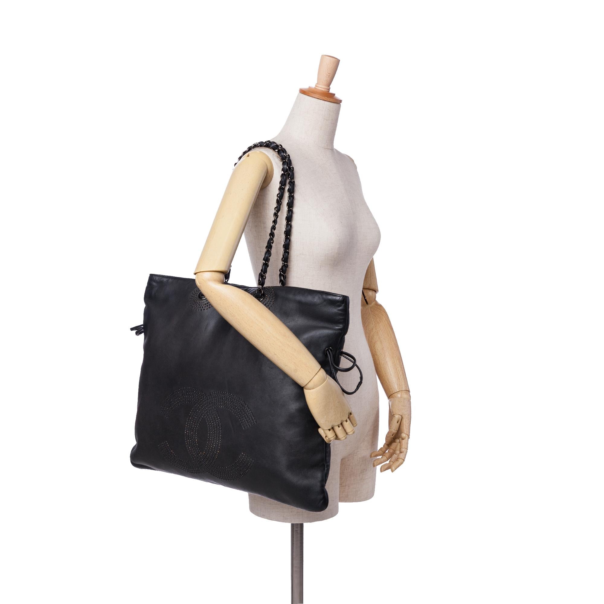 Chanel CC Lambskin Studded Bonbons Tote