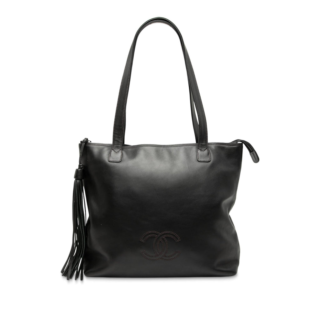 Chanel CC Lambskin Tassel Tote