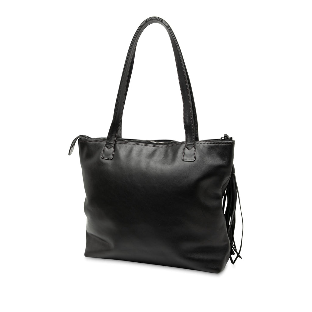 Chanel CC Lambskin Tassel Tote