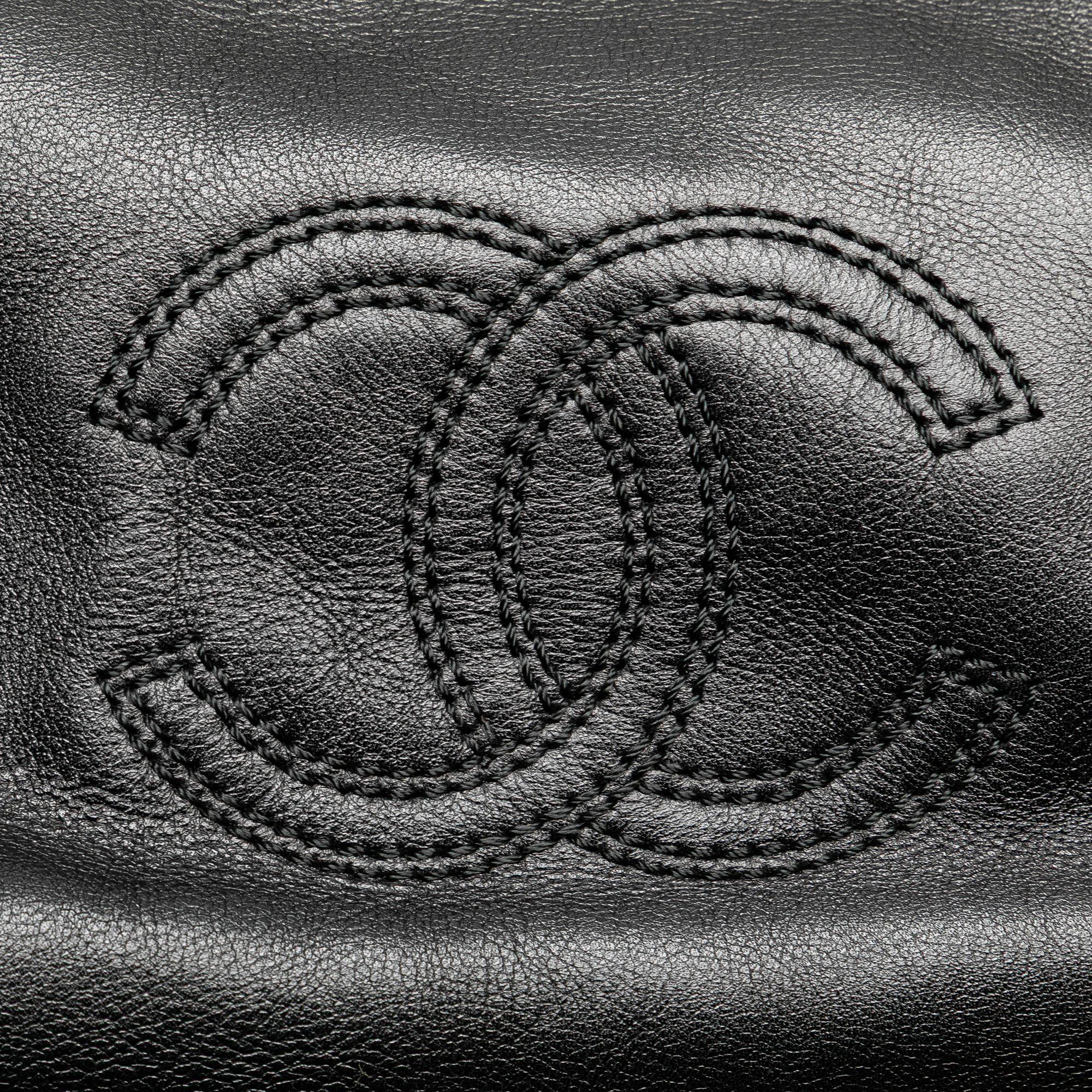 Chanel CC Lambskin Tortoise Handle Tote