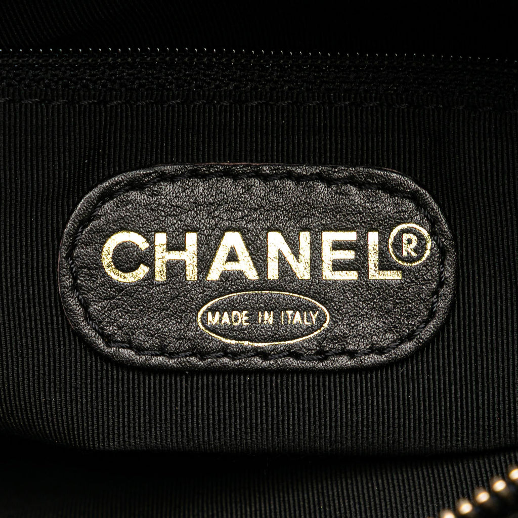 Chanel CC Lambskin Tortoise Handle Tote