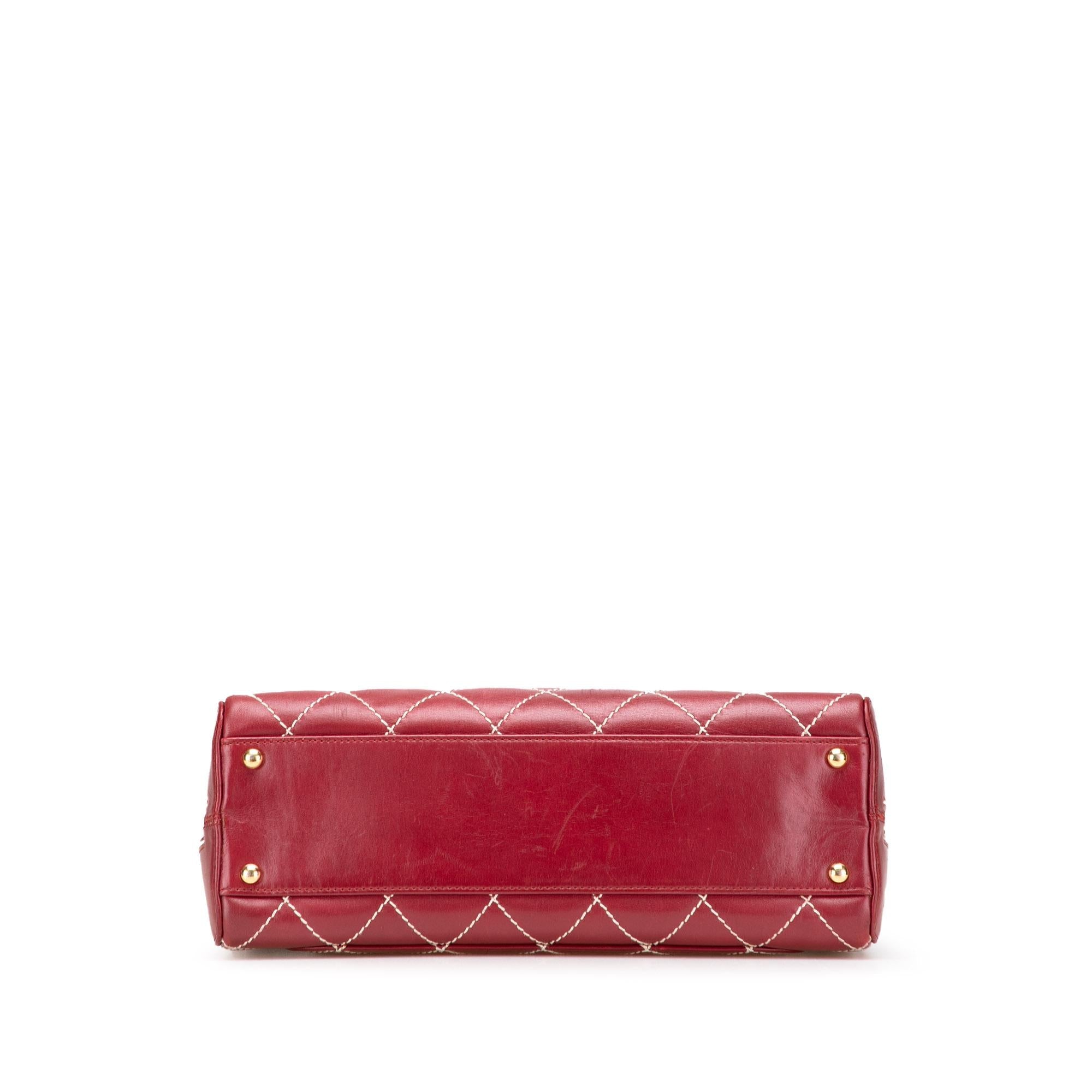 Chanel CC Lambskin Wild Stitch Handbag