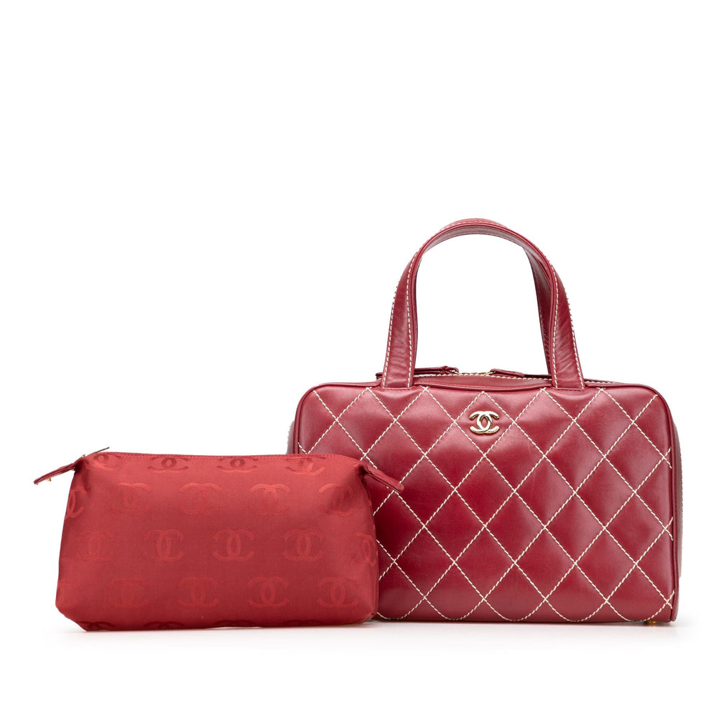 Chanel CC Lambskin Wild Stitch Handbag