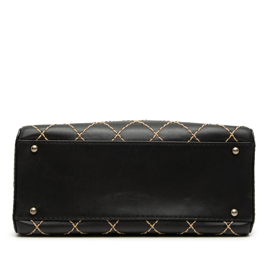 Chanel CC Lambskin Wild Stitch Handbag