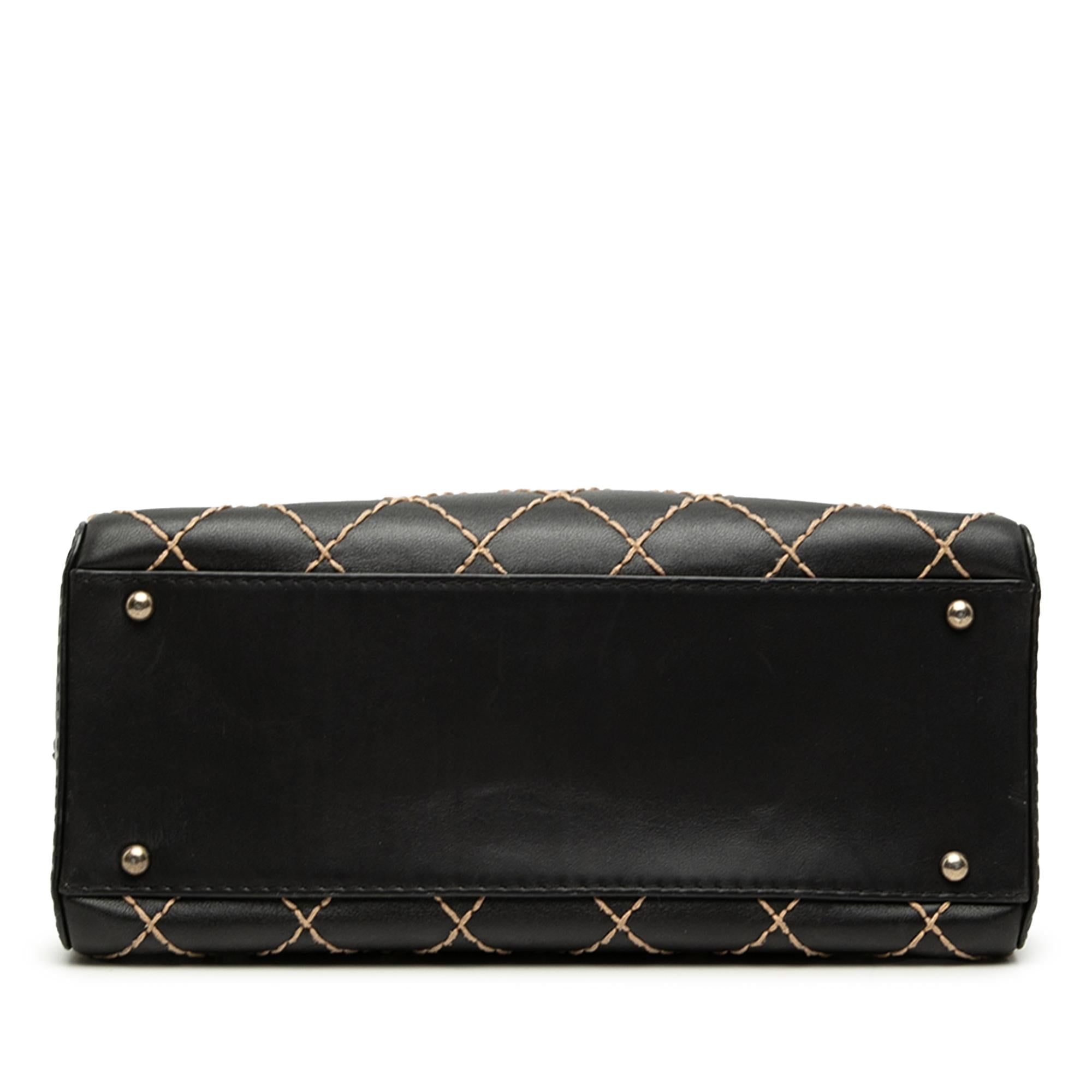 Chanel CC Lambskin Wild Stitch Handbag