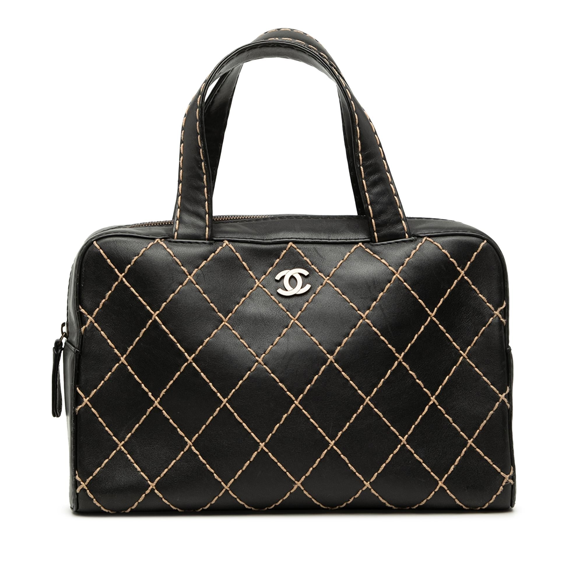 Chanel CC Lambskin Wild Stitch Handbag