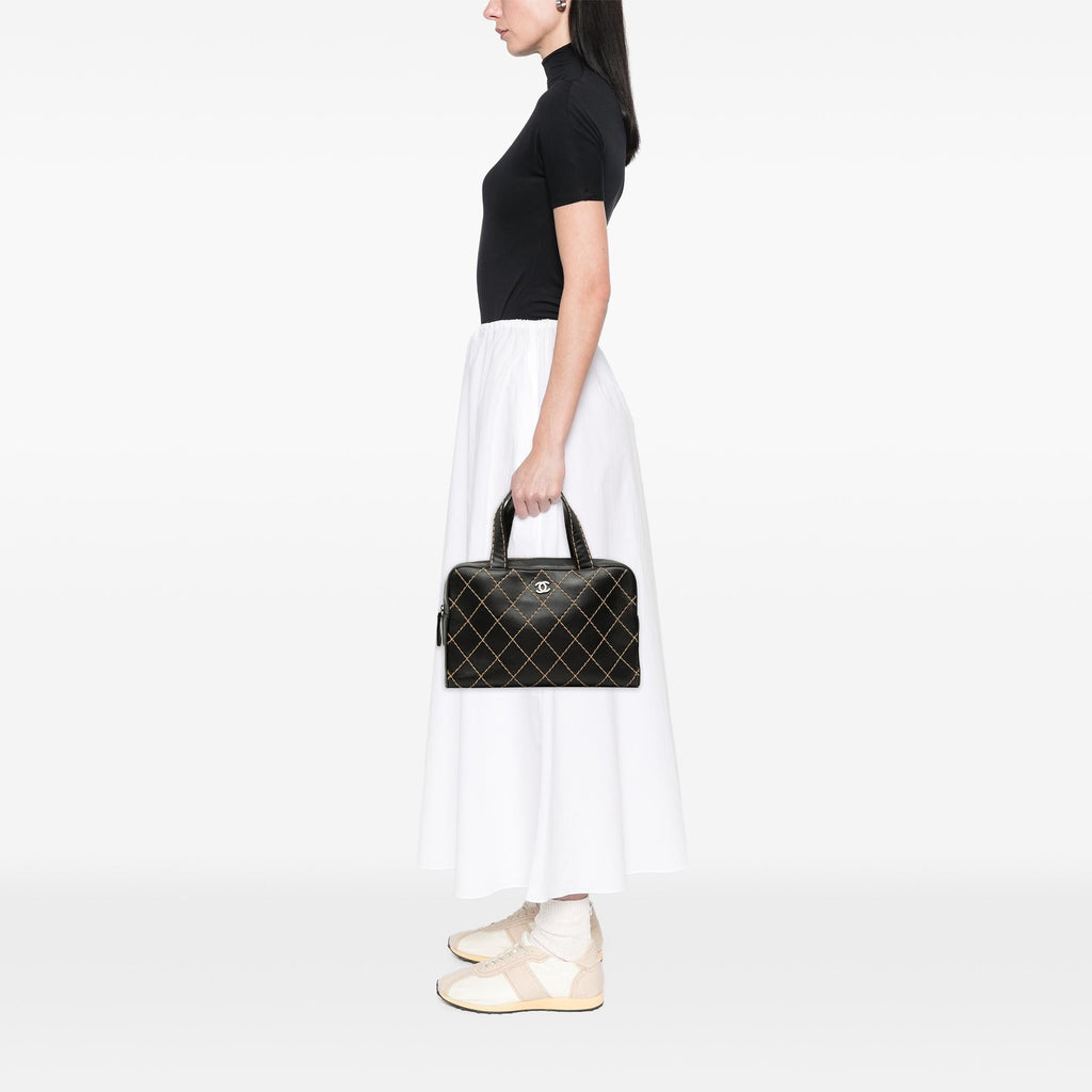 Chanel CC Lambskin Wild Stitch Handbag