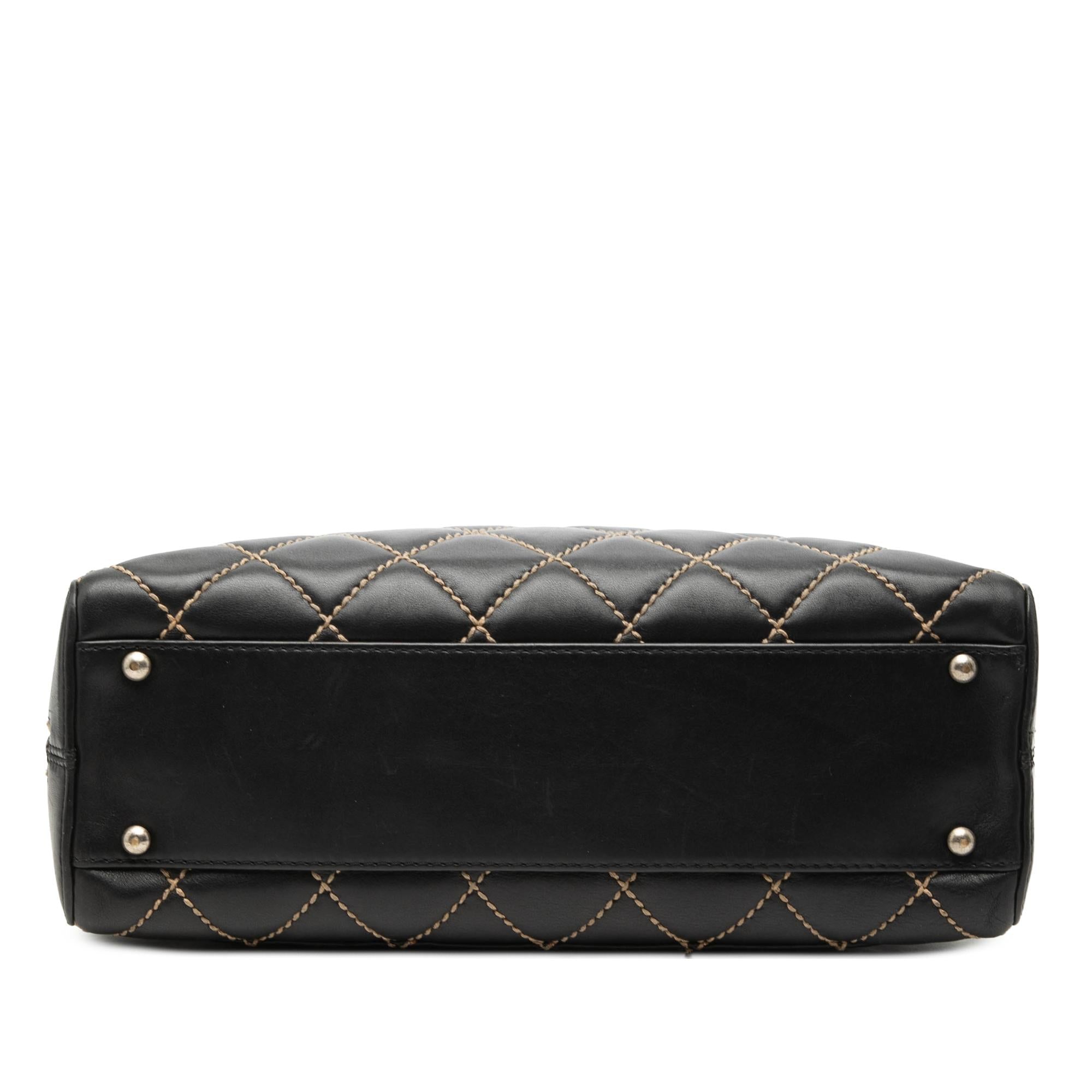 Chanel CC Lambskin Wild Stitch Handbag
