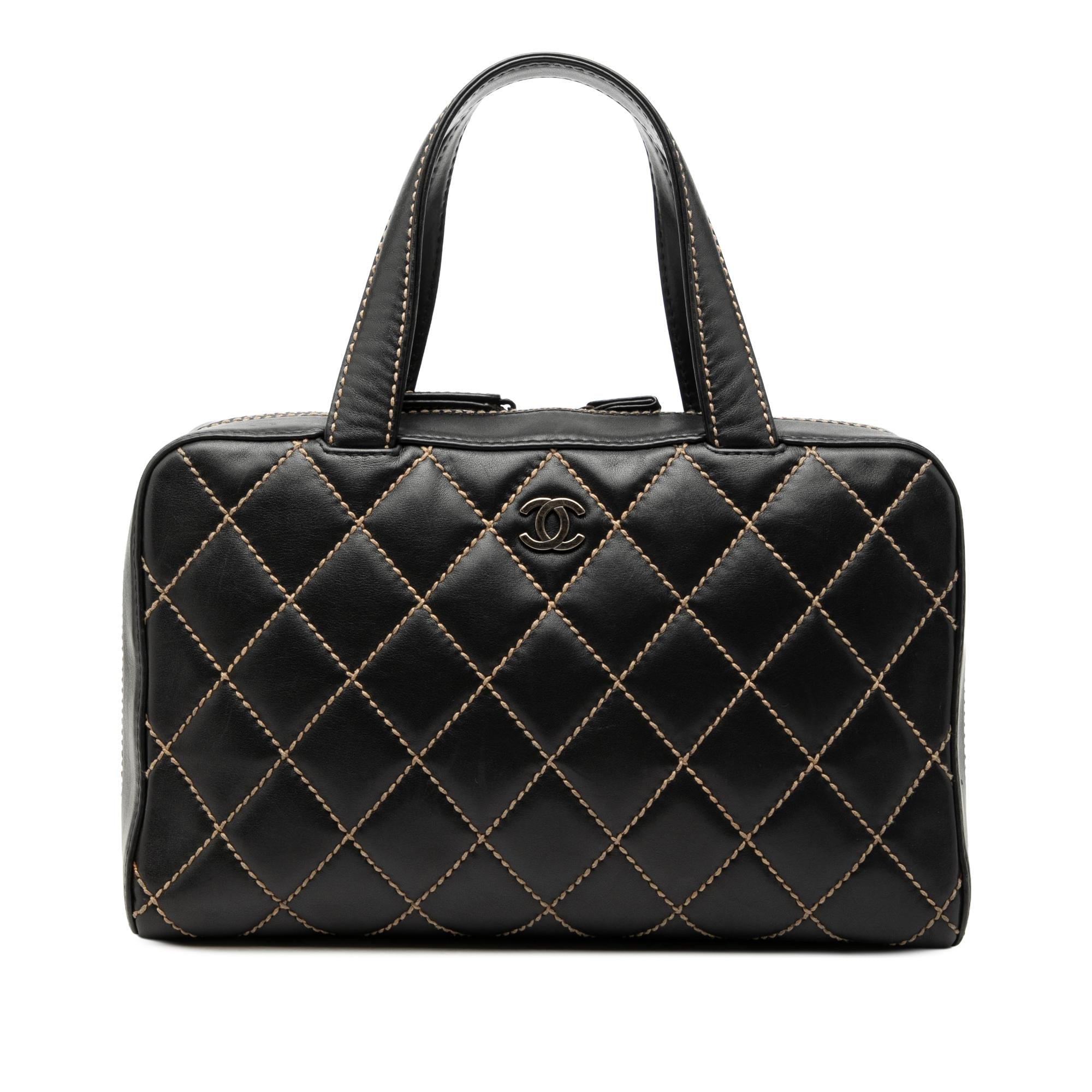 Chanel CC Lambskin Wild Stitch Handbag