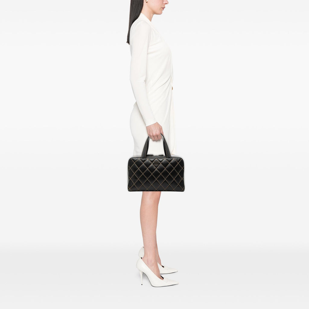 Chanel CC Lambskin Wild Stitch Handbag