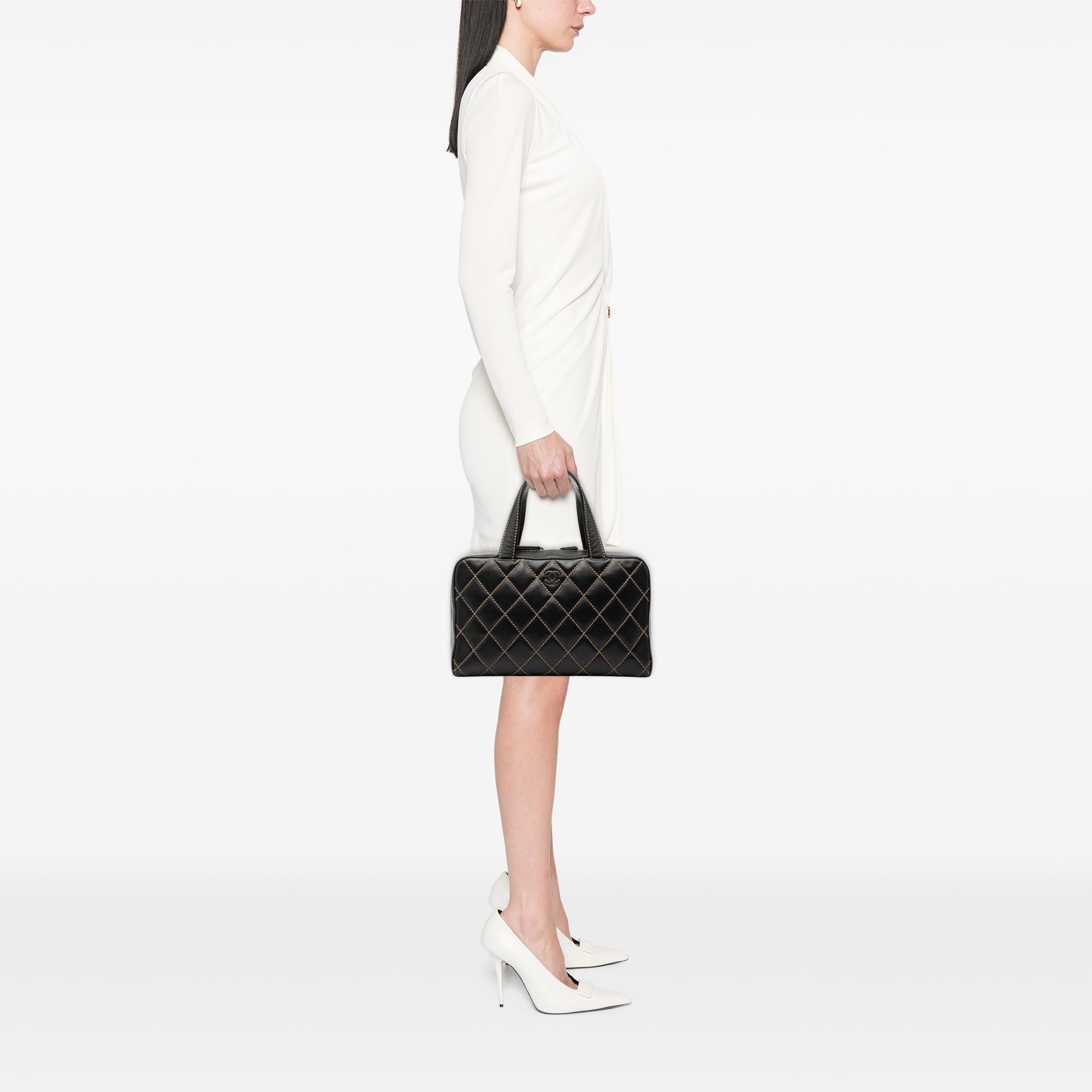 Chanel CC Lambskin Wild Stitch Handbag