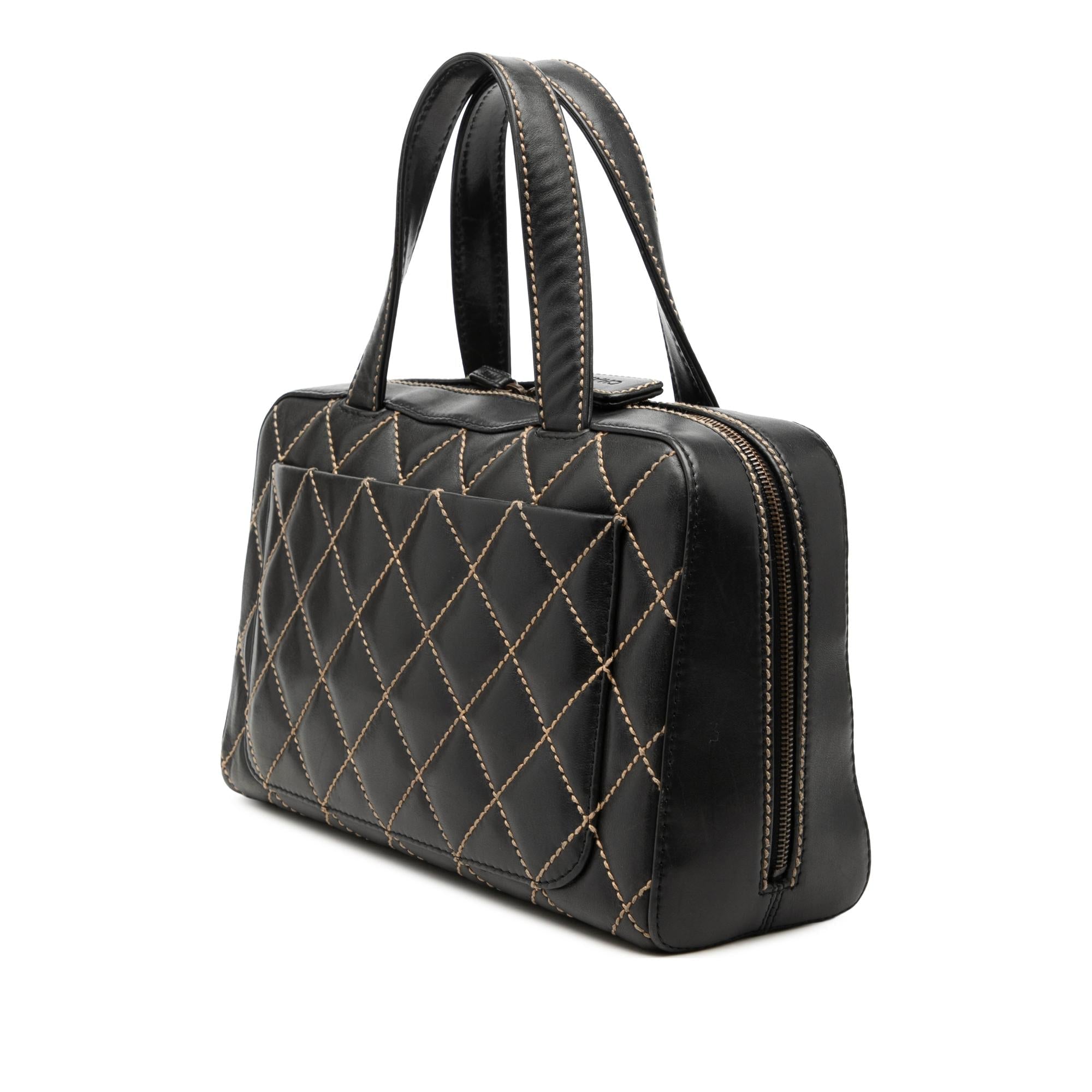 Chanel CC Lambskin Wild Stitch Handbag