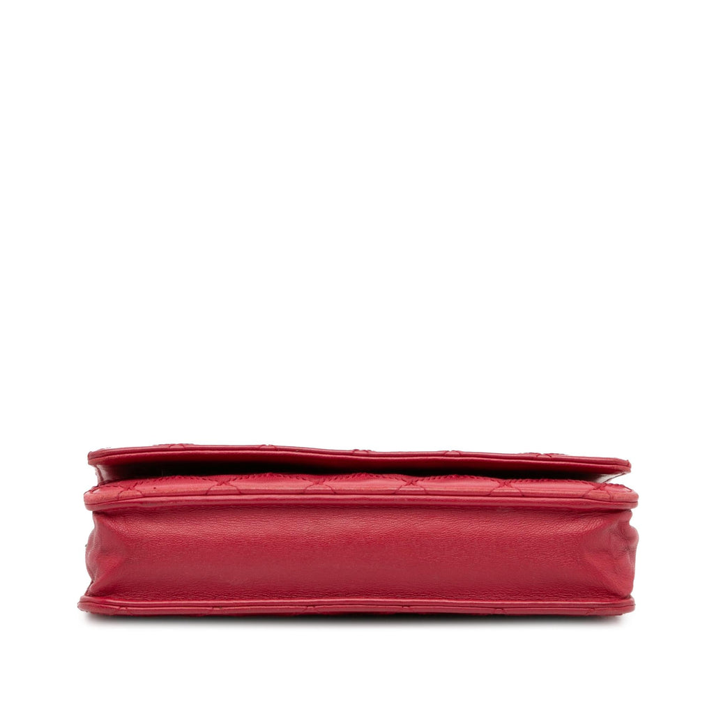 Chanel CC Lambskin Wild Stitch Wallet on Chain (SHG-XCKcTY)