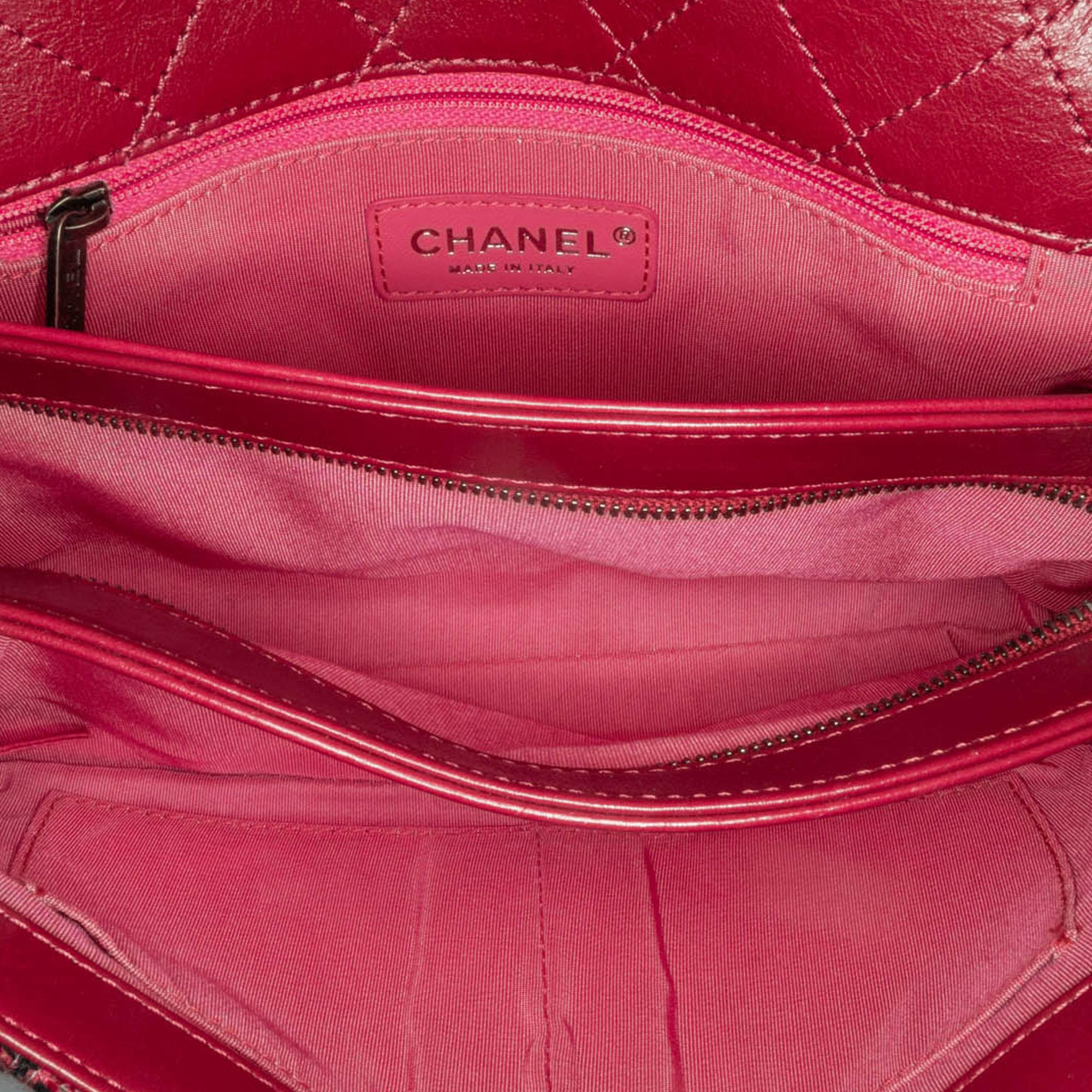Chanel CC Lambskin and Tweed Flap