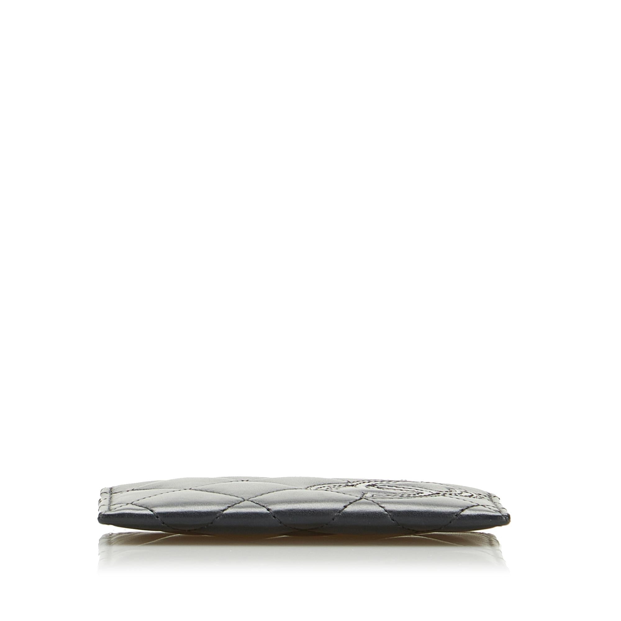 Chanel CC Matelasse Card Holder (SHG-cydmno)