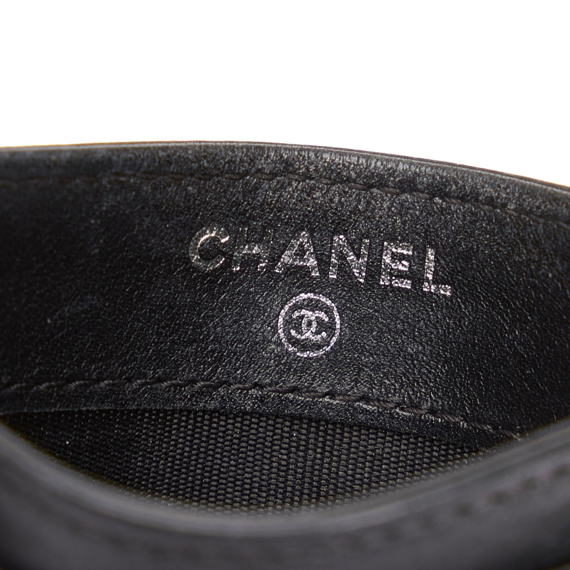 Chanel CC Matelasse Card Holder (SHG-cydmno)