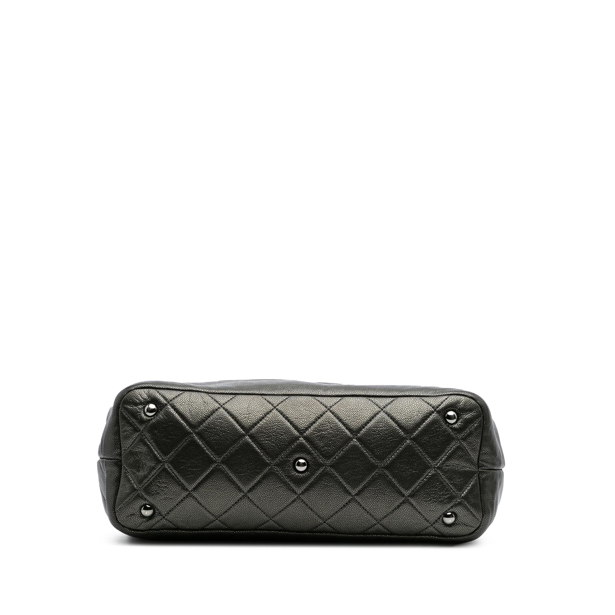 Chanel CC Metallic Caviar Soft Tote