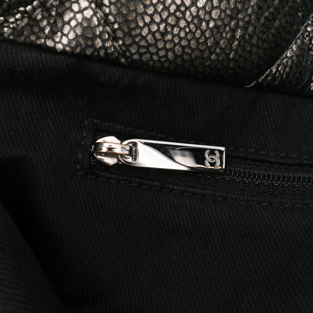 Chanel CC Metallic Caviar Soft Tote
