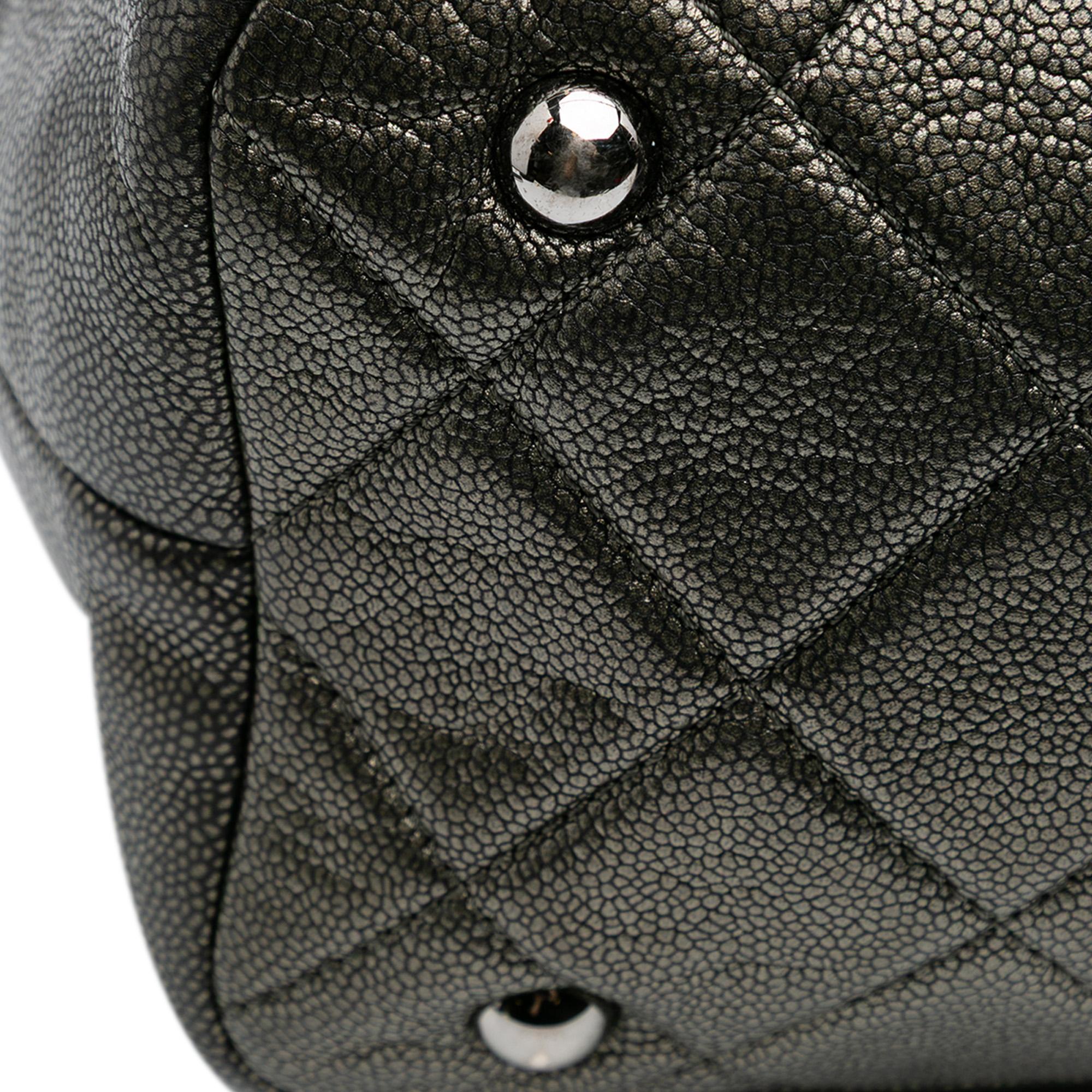Chanel CC Metallic Caviar Soft Tote