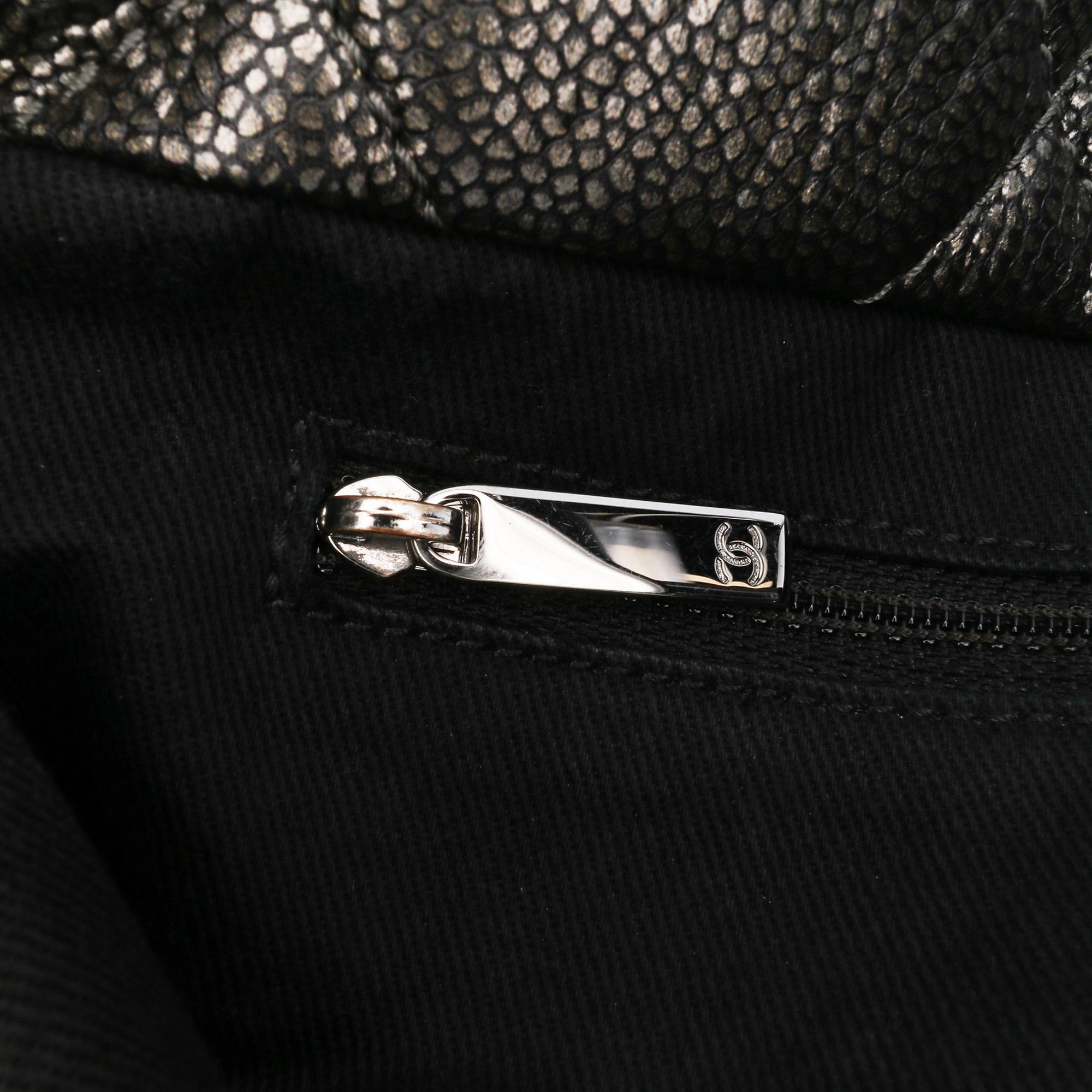 Chanel CC Metallic Caviar Soft Tote