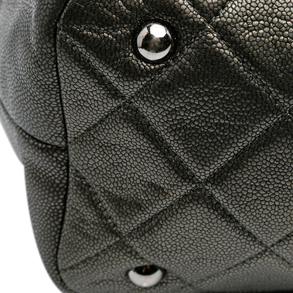 Chanel CC Metallic Caviar Soft Tote