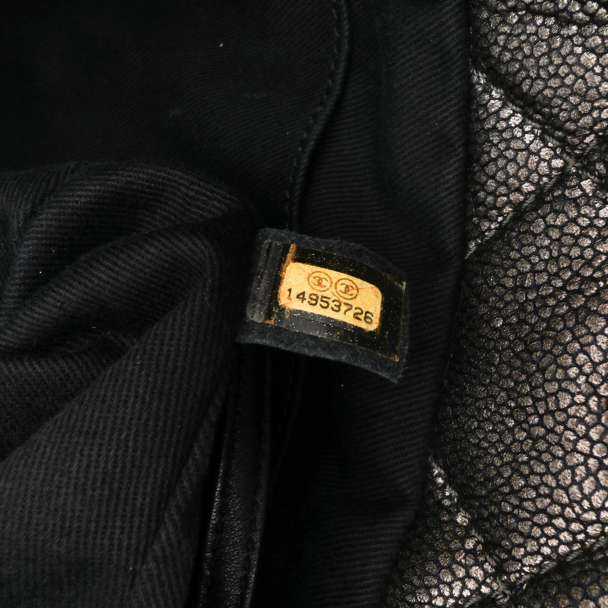 Chanel CC Metallic Caviar Soft Tote