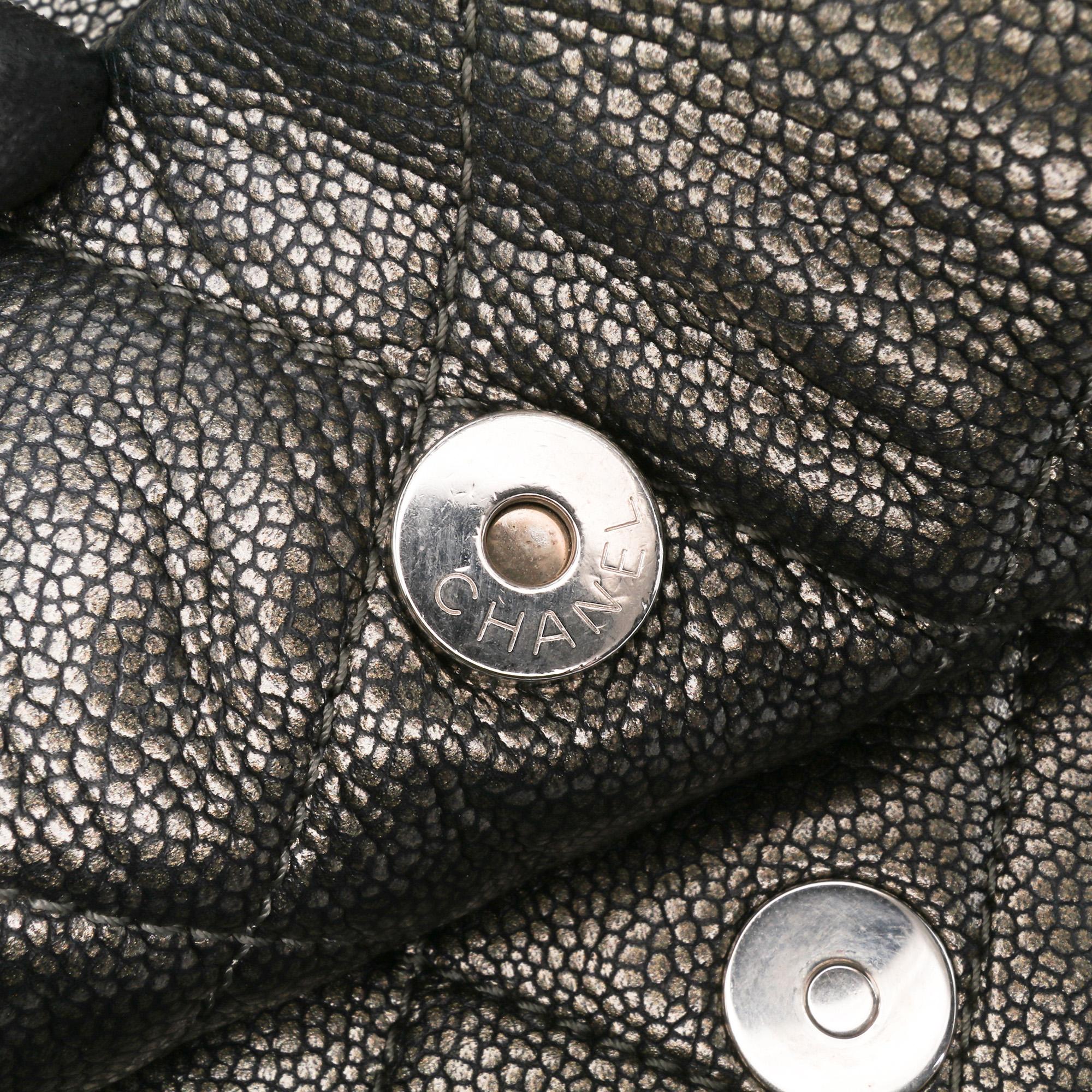 Chanel CC Metallic Caviar Soft Tote