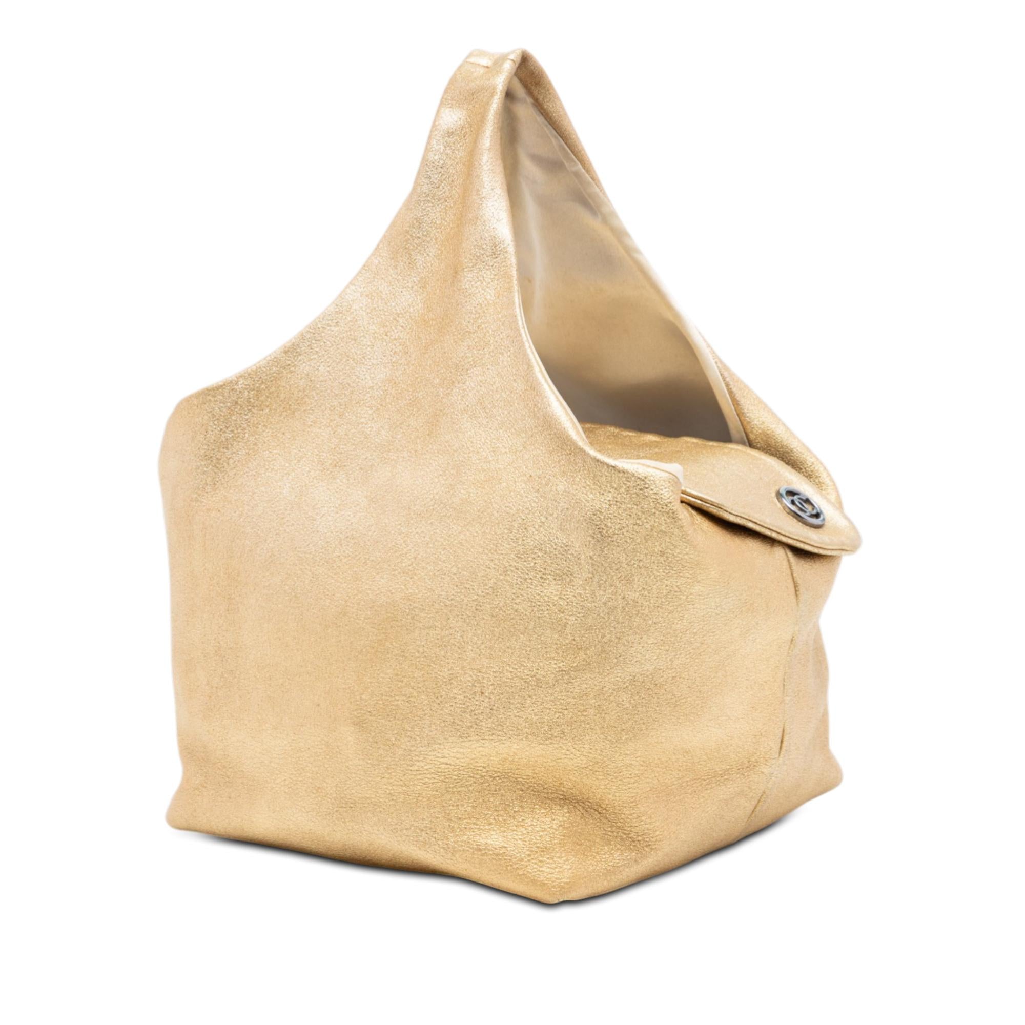 Chanel CC Metallic Lambskin Hobo
