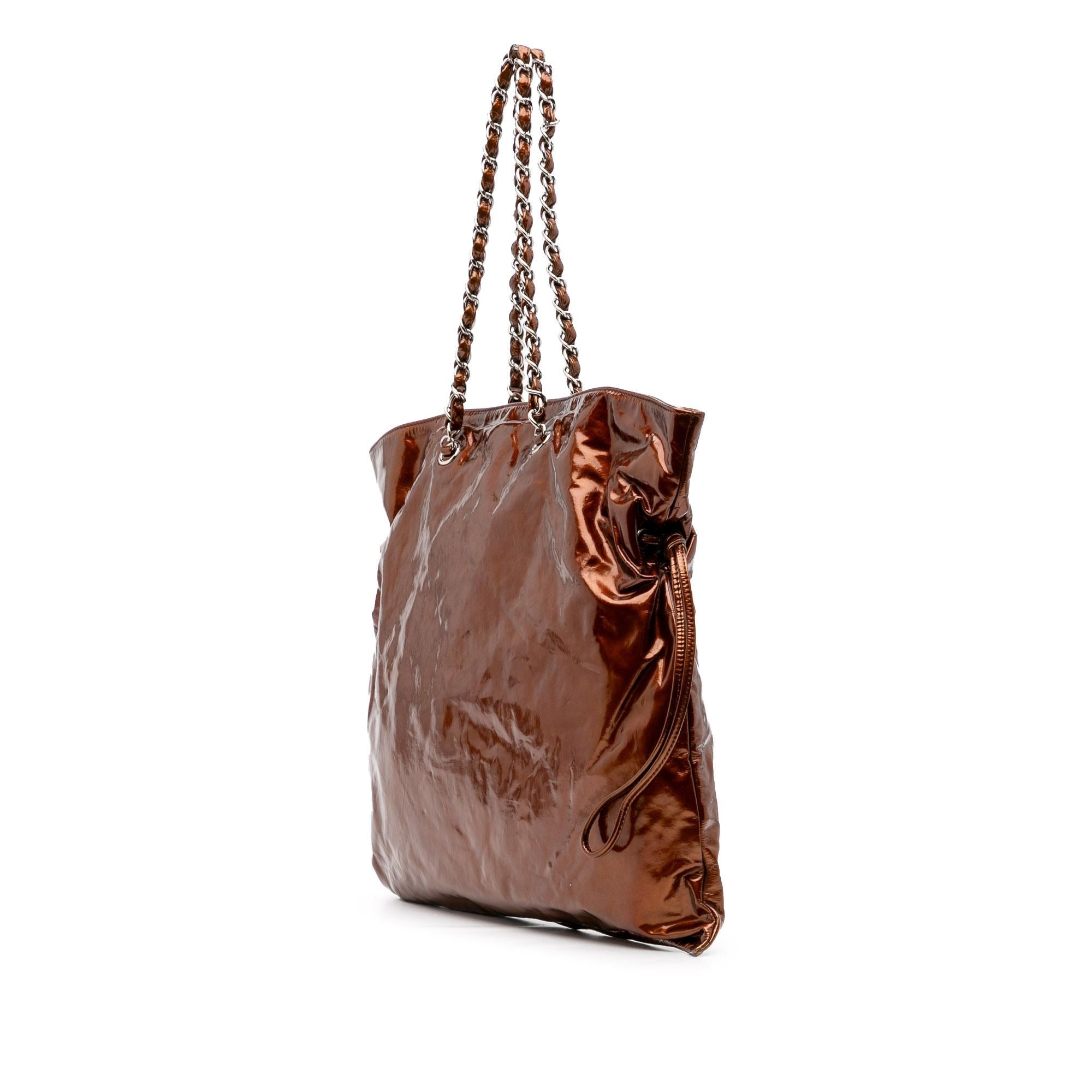 Chanel CC Metallic Patent Bonbons Tote