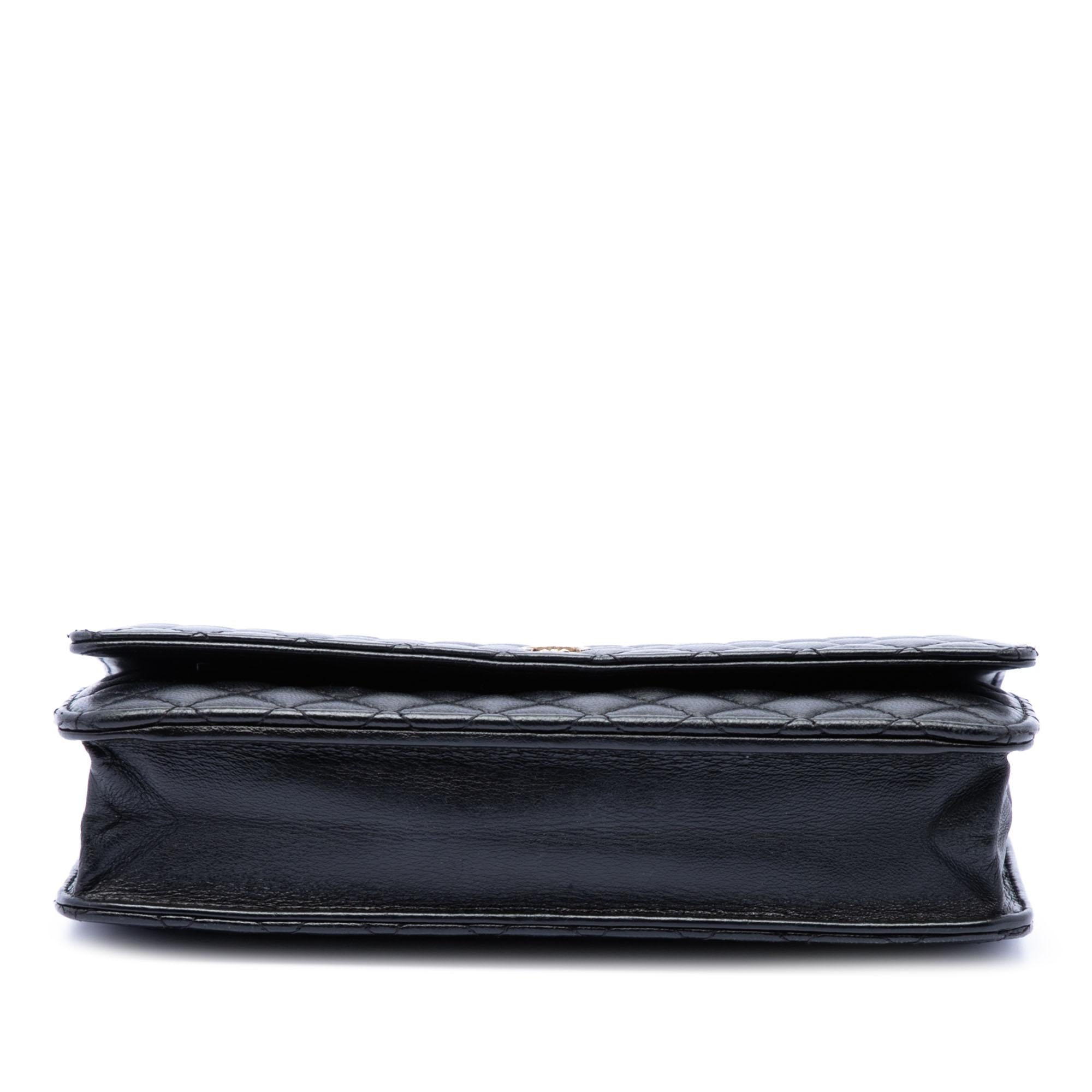 Chanel CC Microquilted Lambskin Wallet On Chain