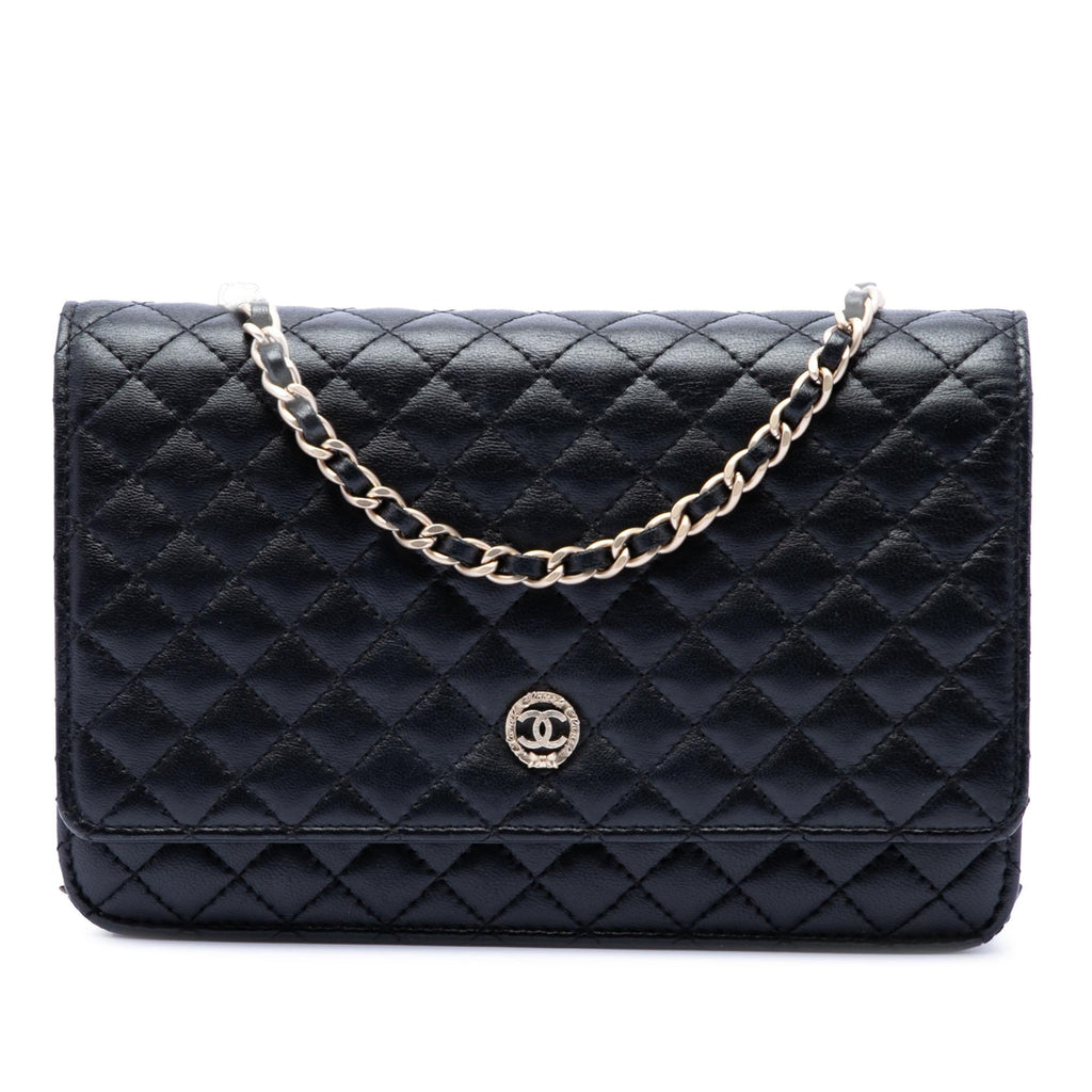 Chanel CC Microquilted Lambskin Wallet On Chain