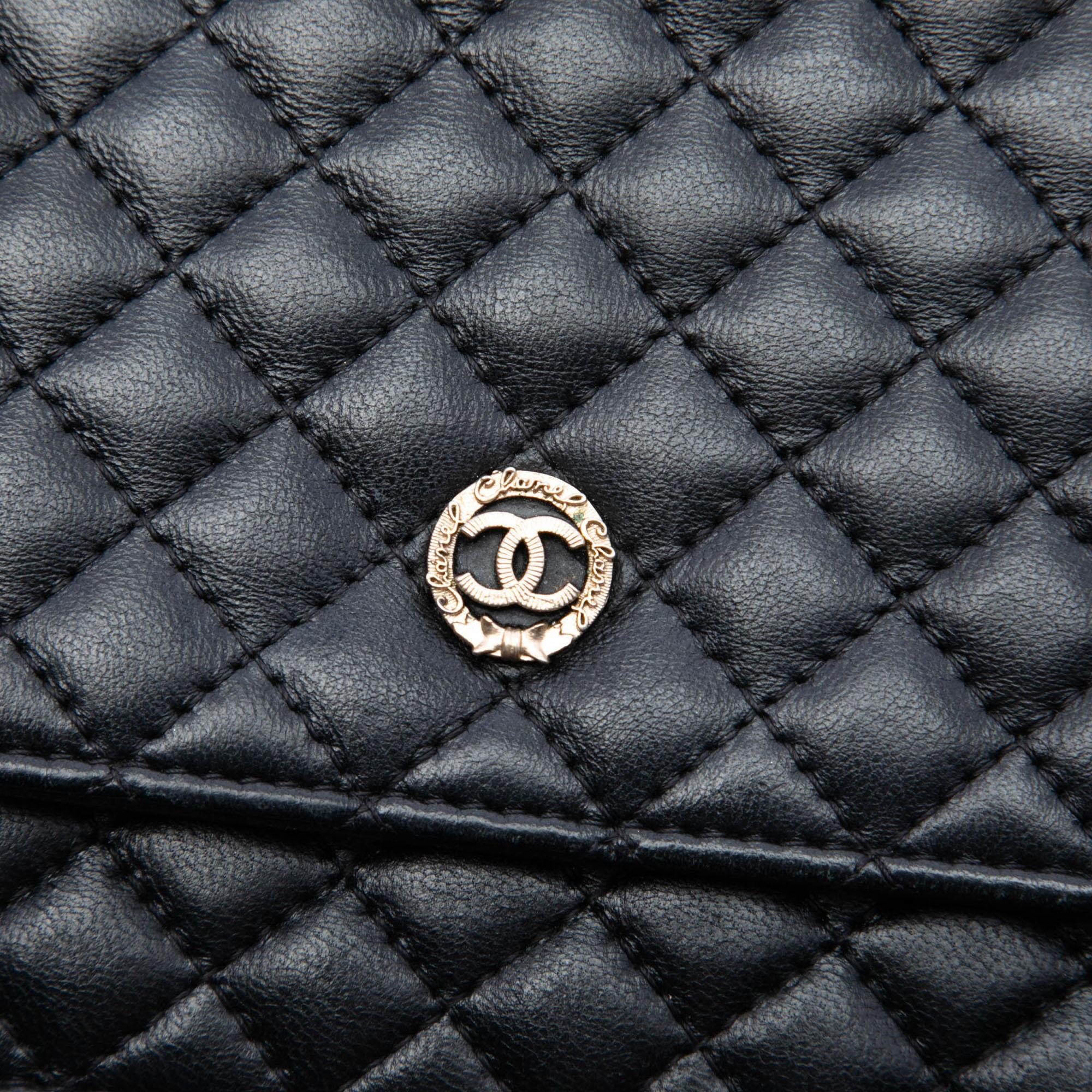 Chanel CC Microquilted Lambskin Wallet On Chain