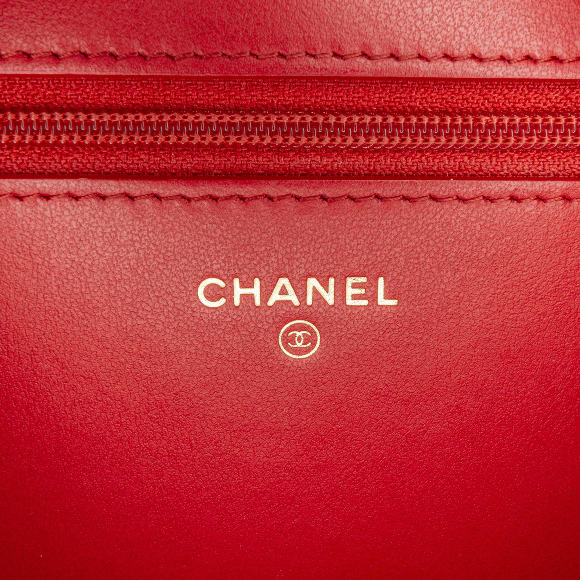 Chanel CC Mixed Quilt Caviar Wallet On Chain (SHG-EMMEFL)