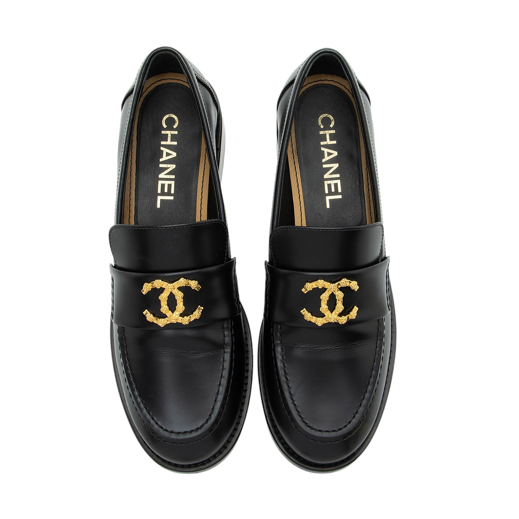 Chanel CC Moccasin Loafers - Size 10 / 40