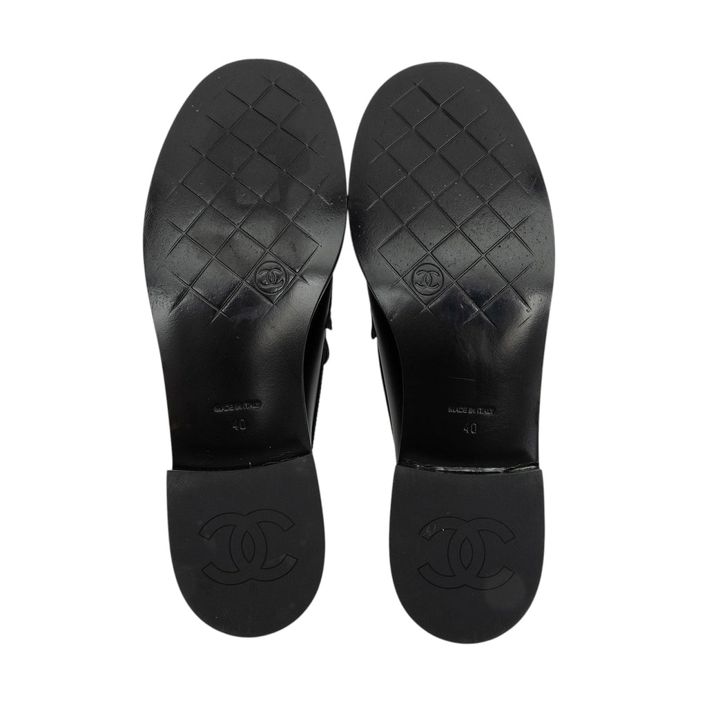 Chanel CC Moccasin Loafers - Size 10 / 40