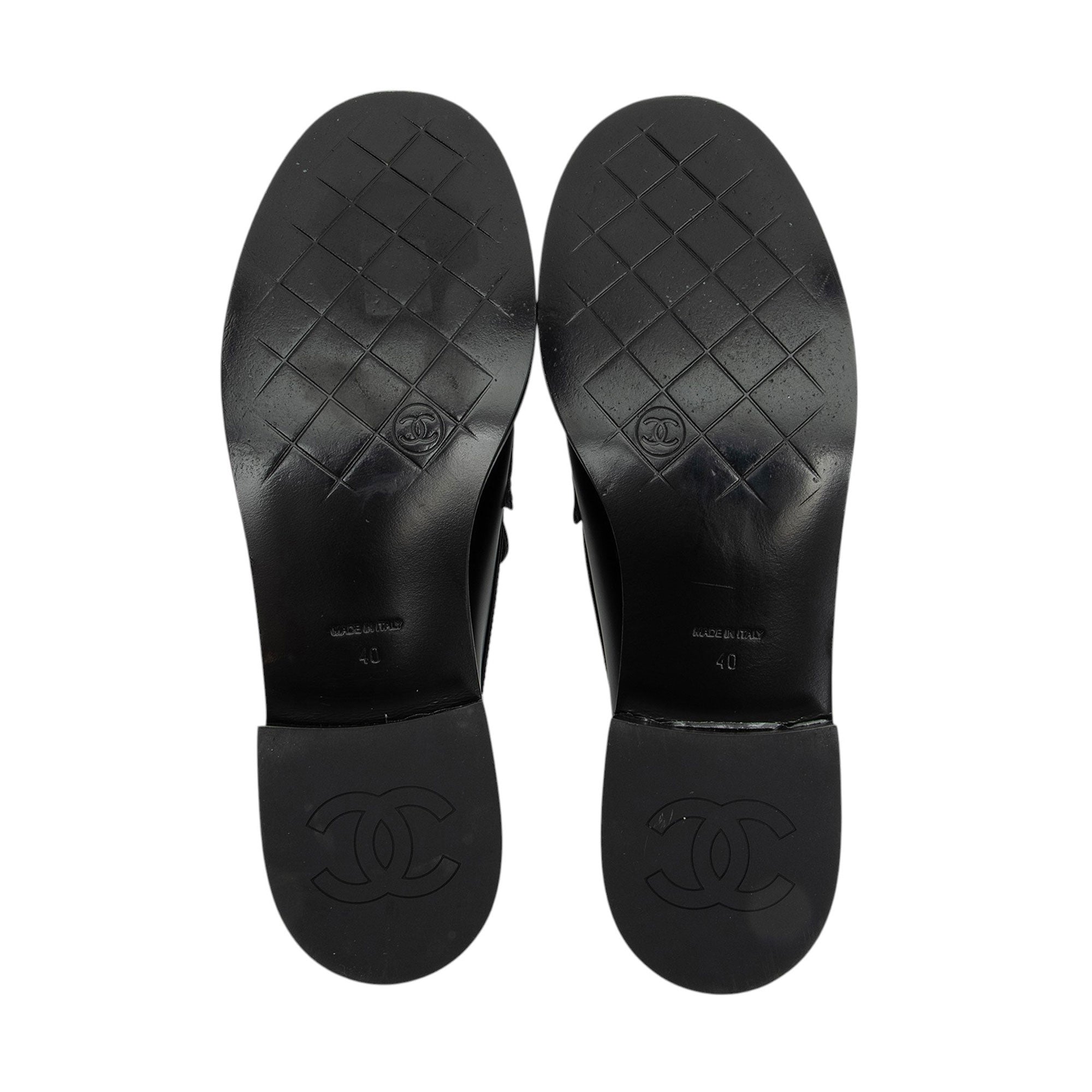 Chanel CC Moccasin Loafers - Size 10 / 40