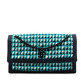Chanel CC Multicolor Quilted Tweed Accordion Houndstooth Flap