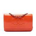 Chanel CC Patent Caviar Wallet On Chain
