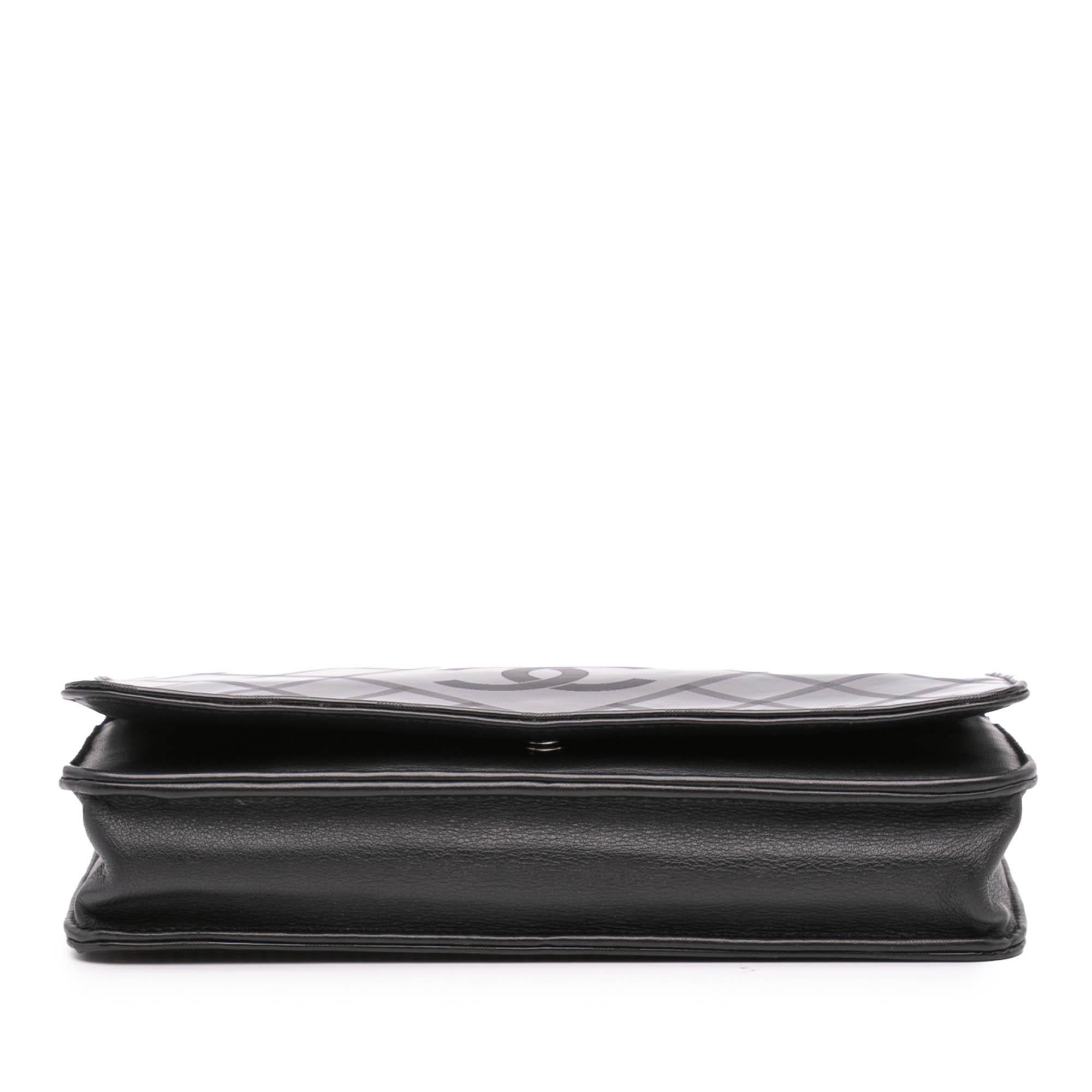 Chanel CC Patent Diamond Wallet On Chain