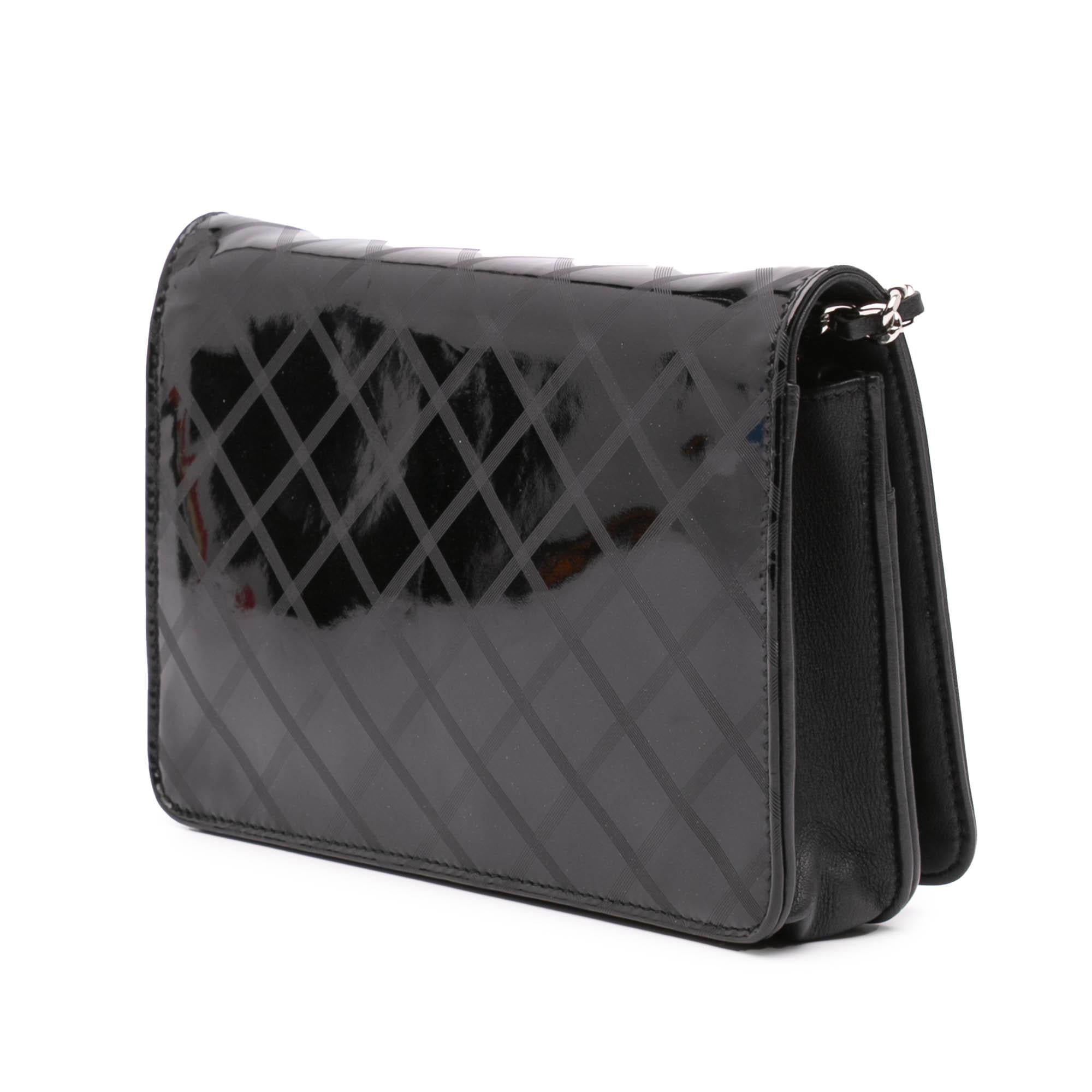 Chanel CC Patent Diamond Wallet On Chain
