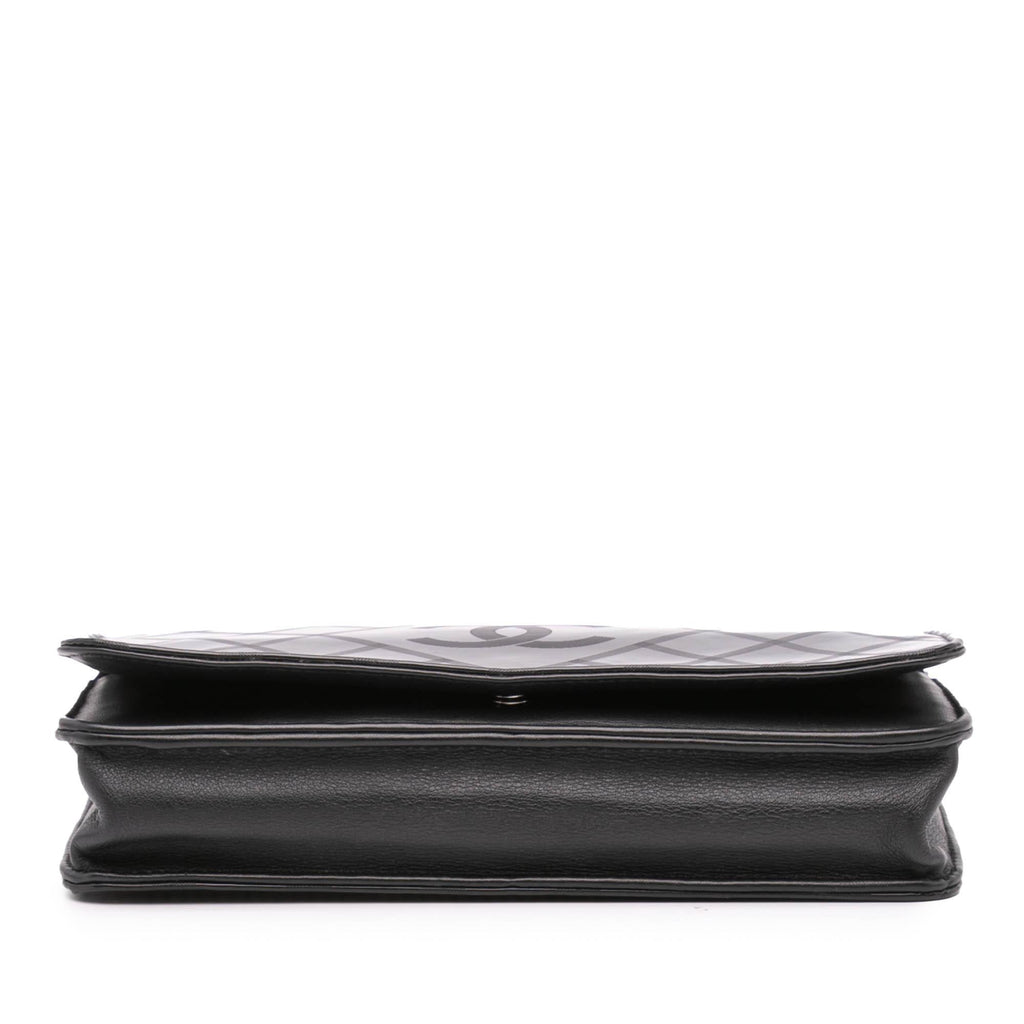 Chanel CC Patent Diamond Wallet On Chain