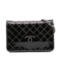 Chanel CC Patent Diamond Wallet On Chain