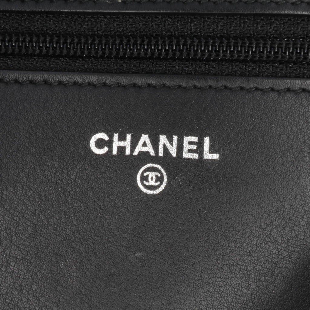 Chanel CC Patent Diamond Wallet On Chain