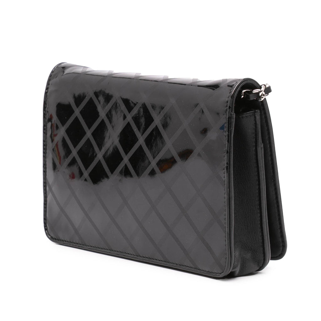 Chanel CC Patent Diamond Wallet On Chain