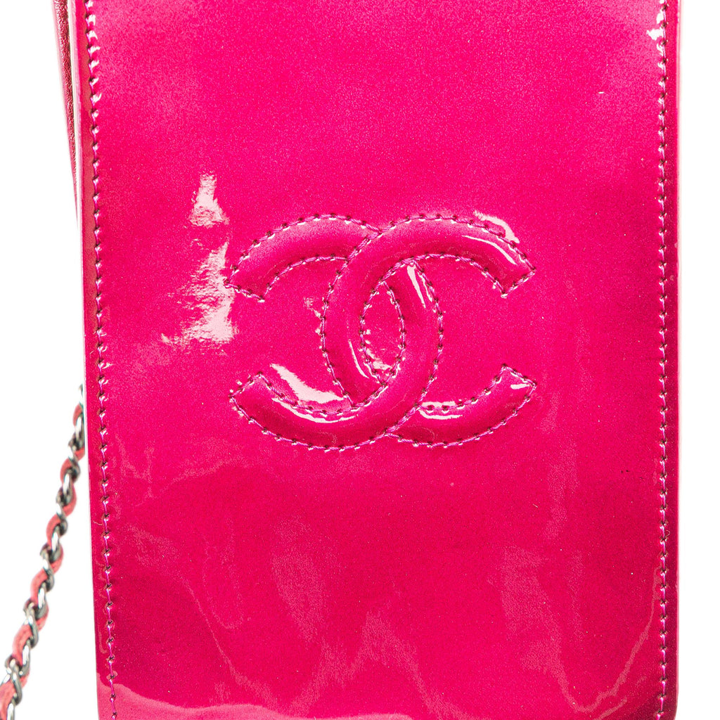 Chanel CC Patent Phone Holder Crossbody