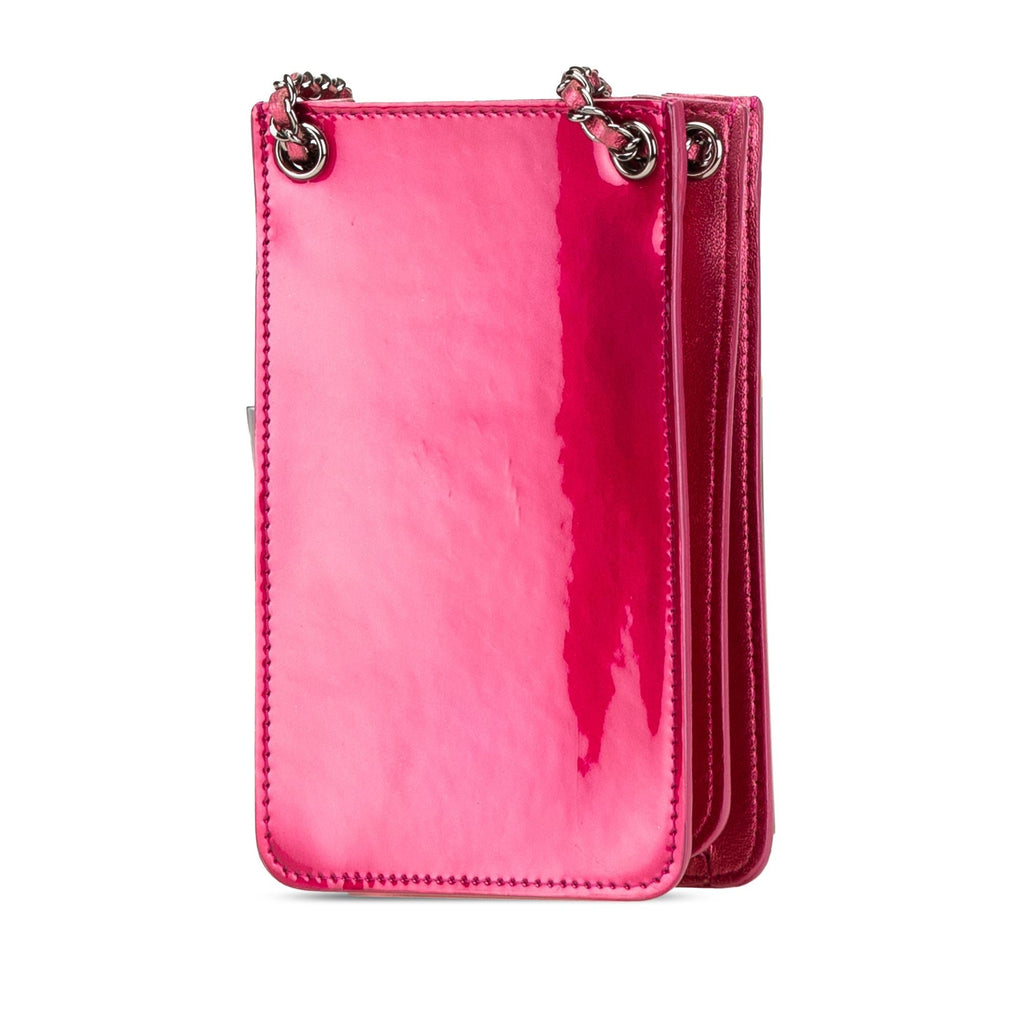 Chanel CC Patent Phone Holder Crossbody