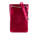 Chanel CC Patent Phone Holder Crossbody