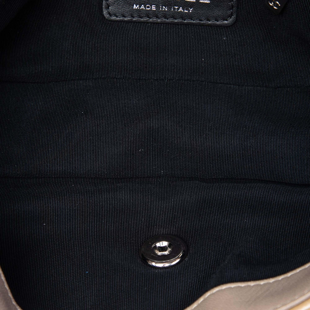 Chanel CC Patent Woven Stitch Full Flap